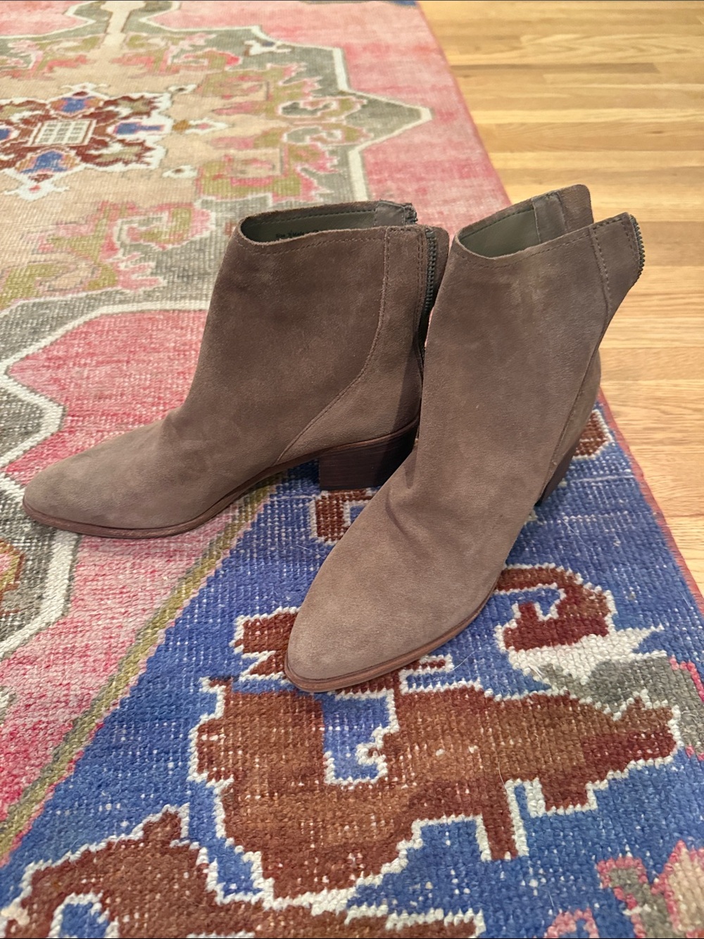 Women's Dolce Vita Taupe Suede Ankle Boots - Classic Neutral Chelsea Style